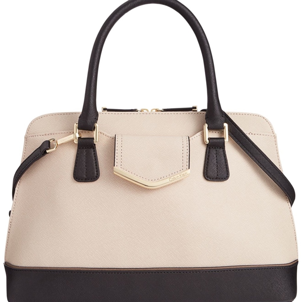 Calvin Klein Saffiano Leather Satchel